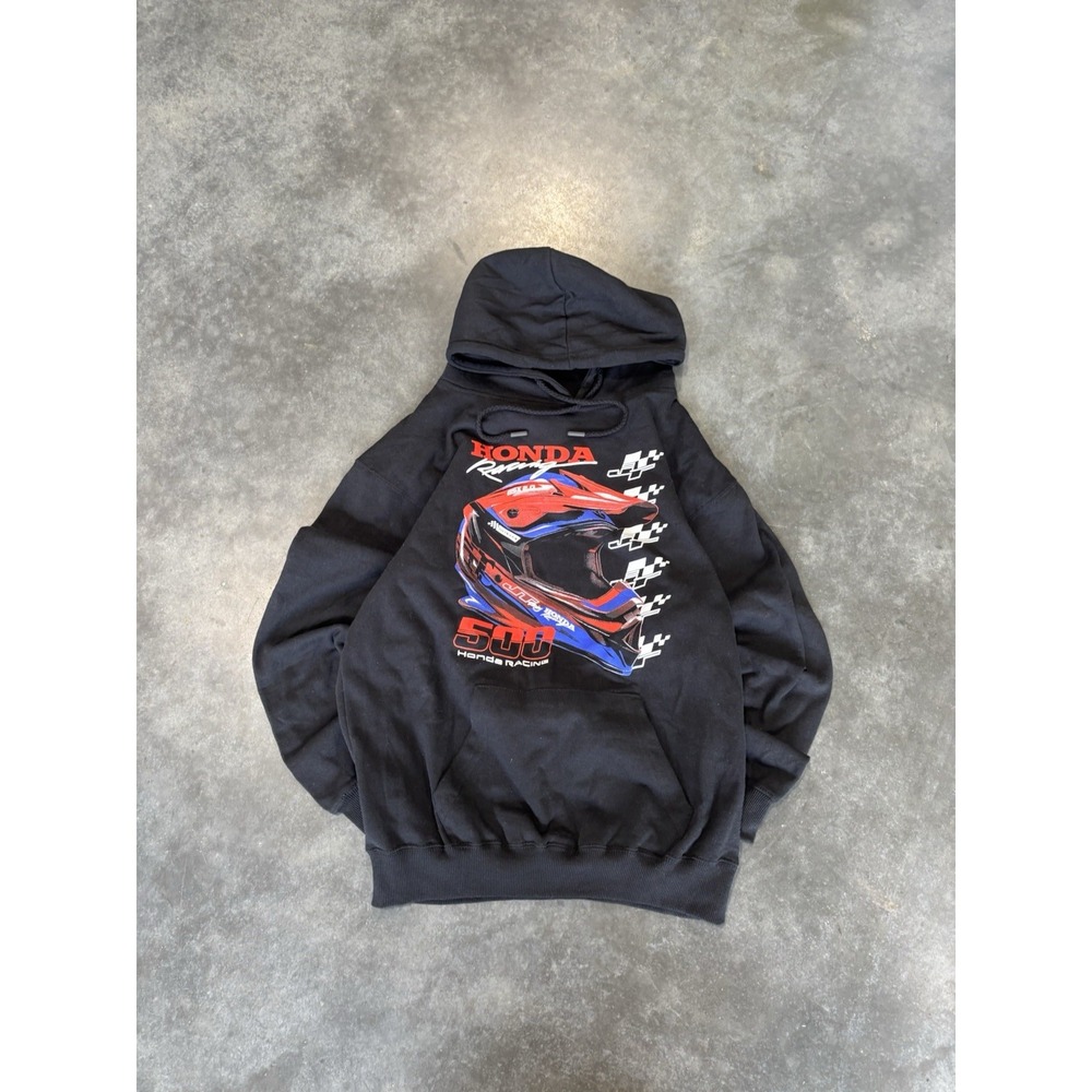 JT Racing X Honda Black Red Blue GSX 2.0 Hoodie Sweatshirt Size Medium NWOT